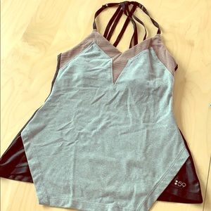 Carbon 59 workout shirt gray and black